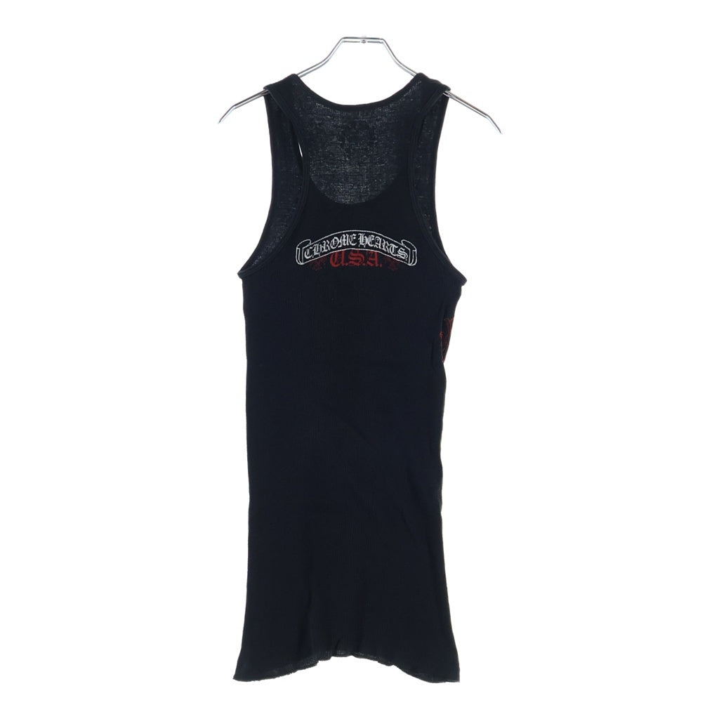 CHROME HEARTS(クロムハーツ) OLD SCRL LOGO TANK スクロール ロゴ タンクトップ ノースリーブ ブラック