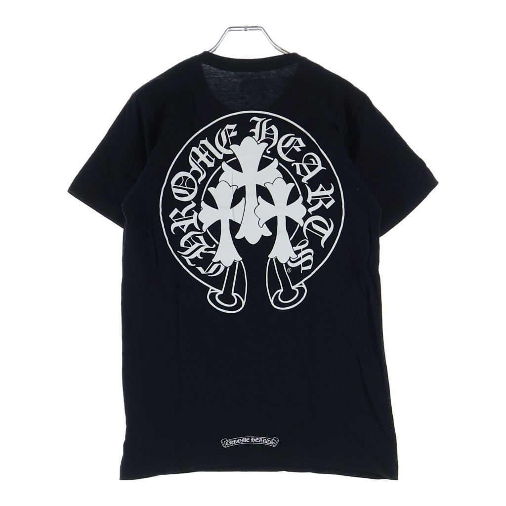 CHROME HEARTS(クロムハーツ) 3 CEMETERY CROSS TEE セメタリー ロゴプリント 半袖Tシャツ ブラック
