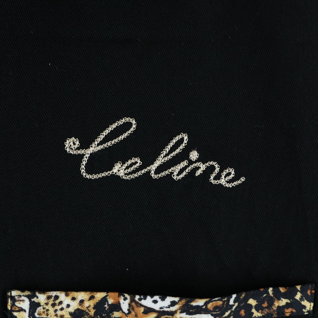 CELINE(セリーヌ) 22AW ルーズボーリング レーヨンツイル 半袖シャツ ブラック 2C831171S