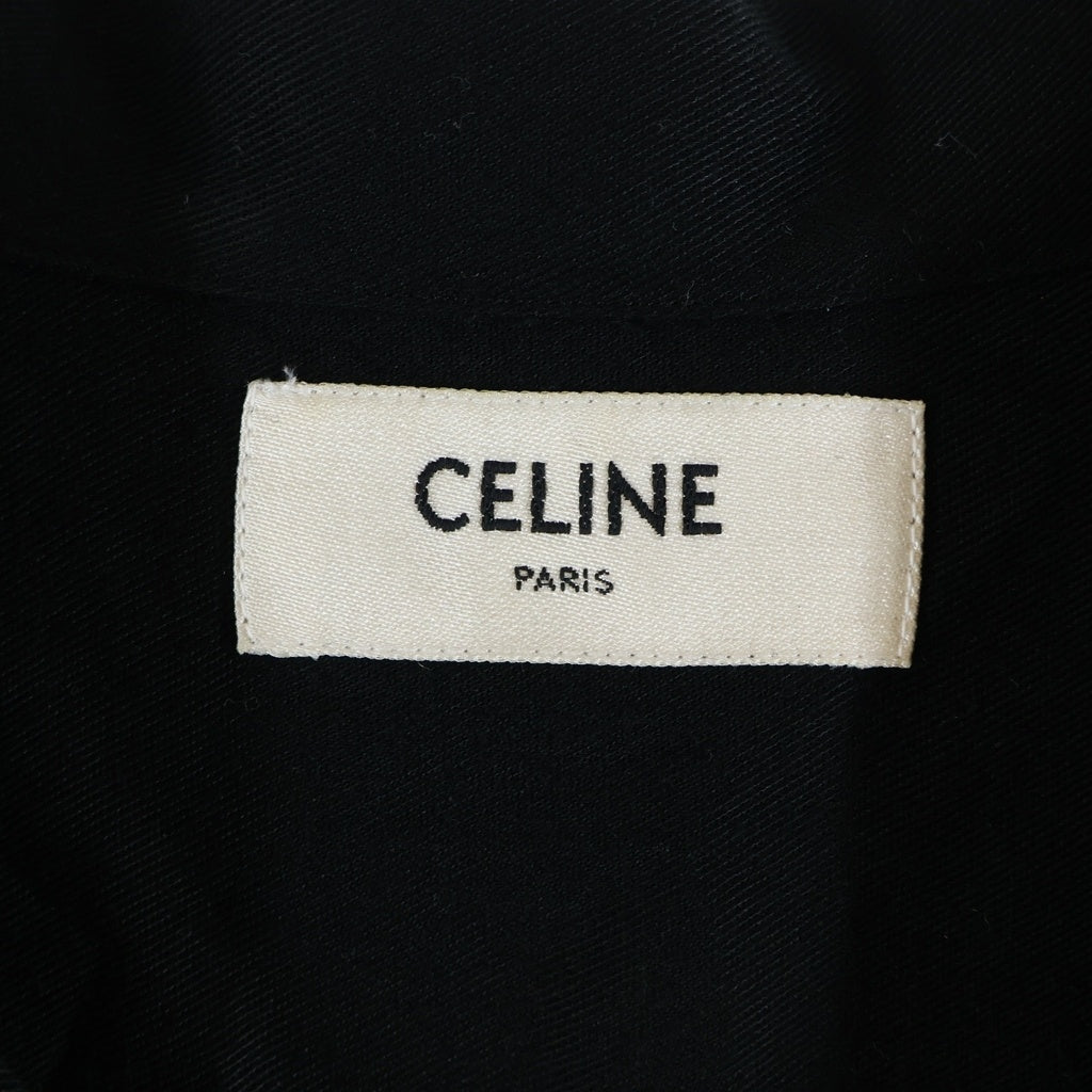 CELINE(セリーヌ) 22AW ルーズボーリング レーヨンツイル 半袖シャツ ブラック 2C831171S