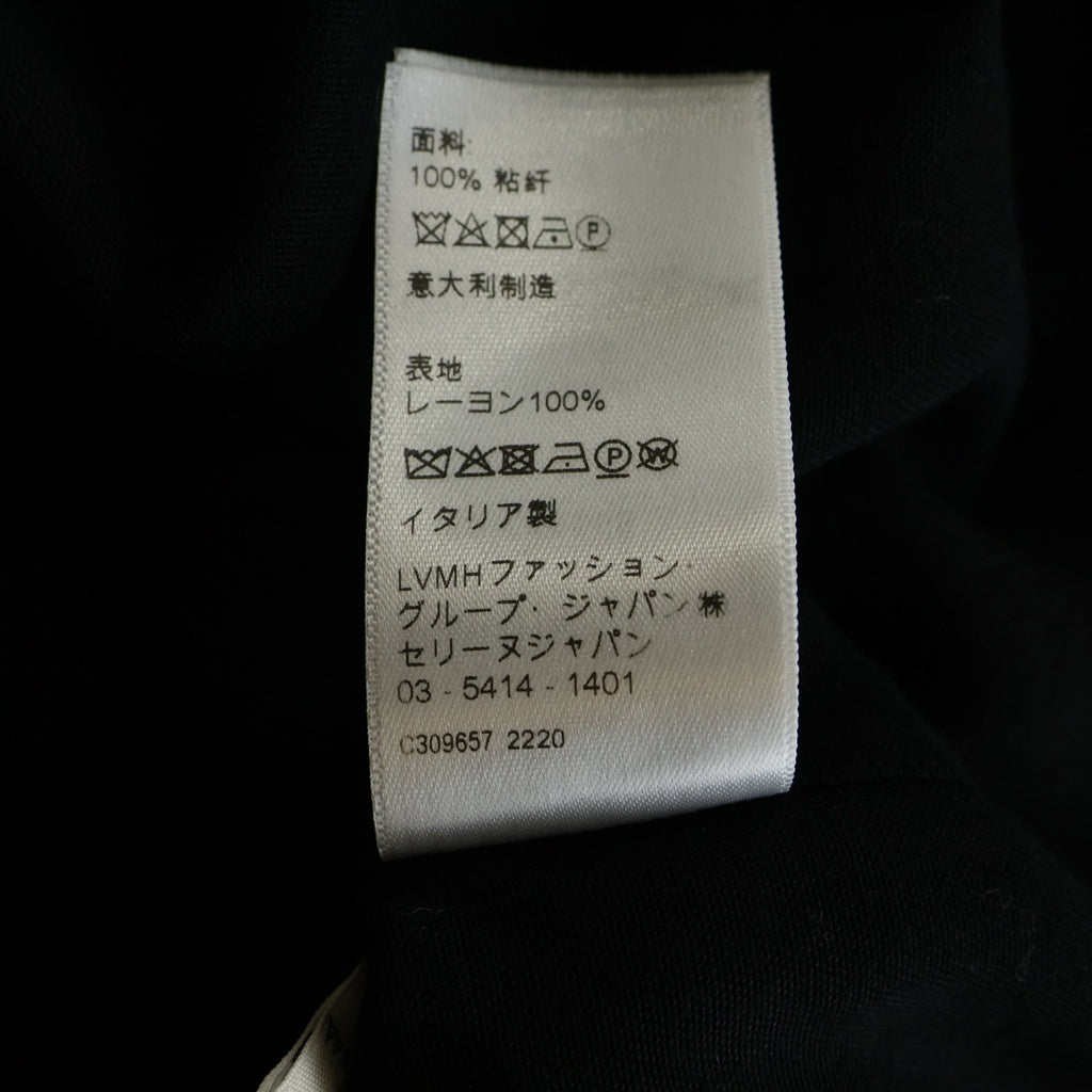 CELINE(セリーヌ) 22AW ルーズボーリング レーヨンツイル 半袖シャツ ブラック 2C831171S