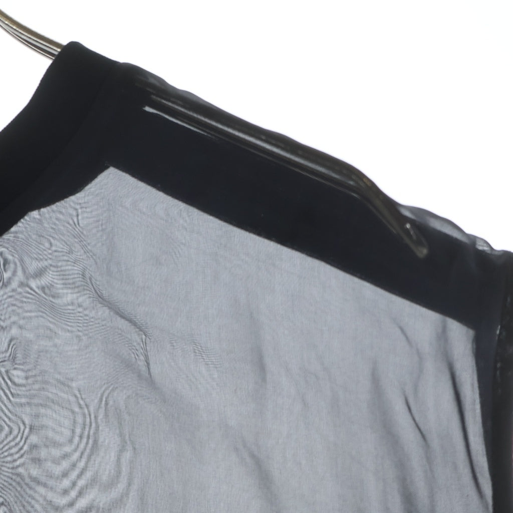 GIVENCHY(ジバンシィ) シースルー半袖カットソー ノースリーブTシャツ ブラック BM701K1050