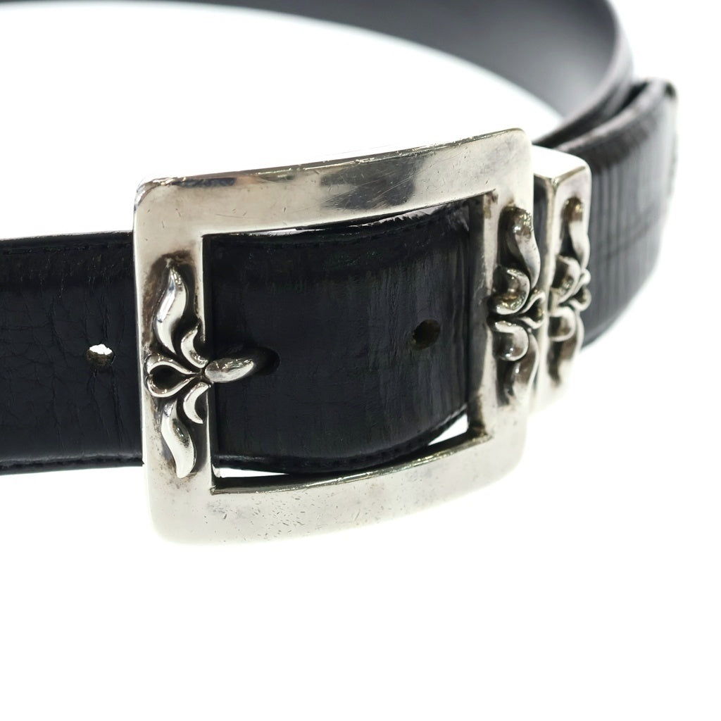 CHROME HEARTS(クロムハーツ) BLT 3PC OTJ 1.5 OTJバックルレザーベルト シルバー/ブラック