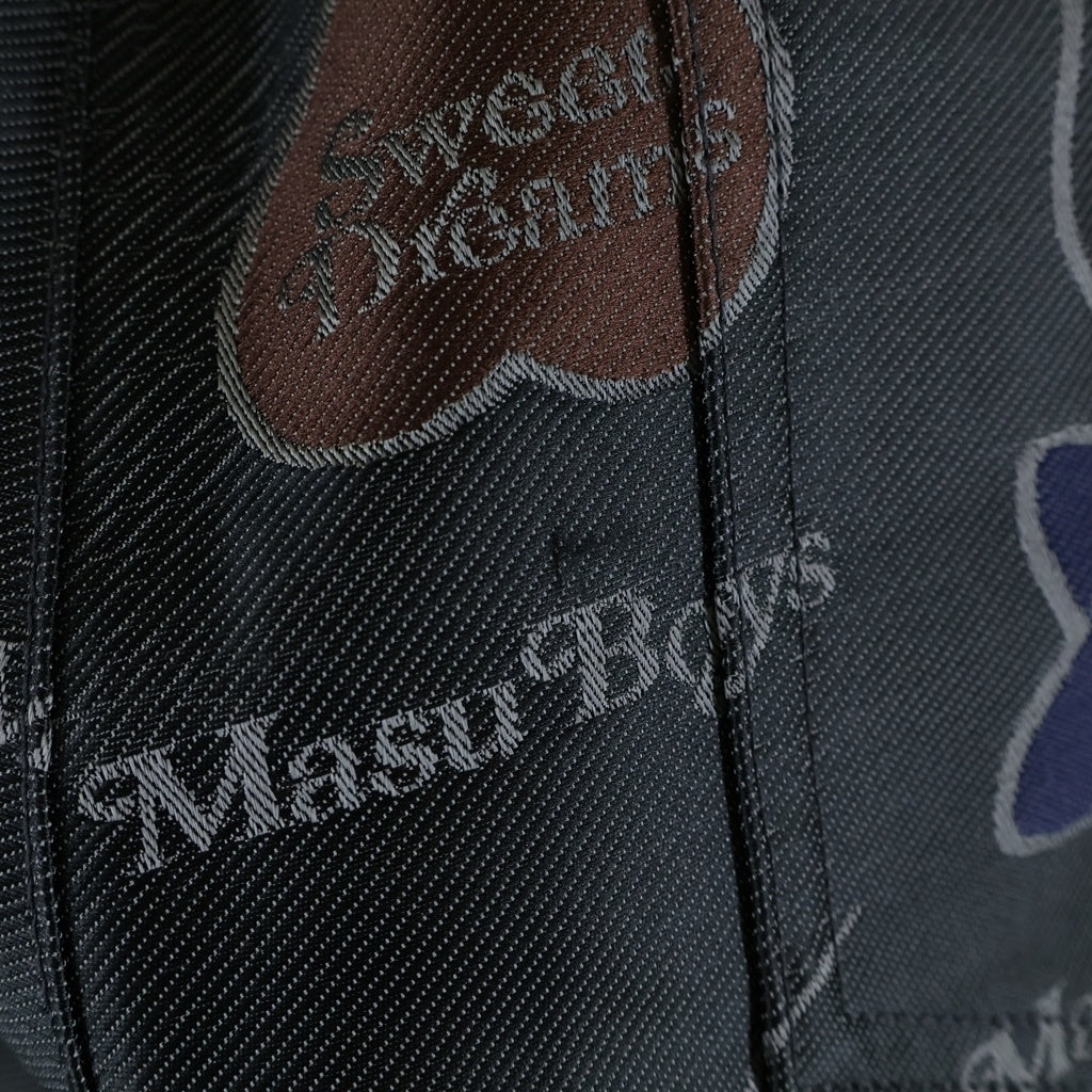 MASU(エムエーエスユー) × VERDY FALLING BALLOON EASY PANTS 総柄バギーパンツ ブラック