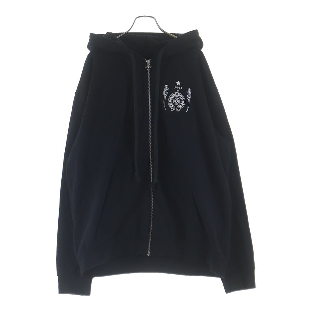CHROME HEARTS(クロムハーツ) FOTI SWTSHRT HD ZIP フォティ ナスカルプリント ジップパーカー フーディ ブラック