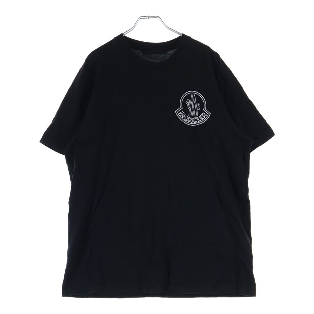 MONCLER(モンクレール) フロントロゴプリント半袖Tシャツ カットソー ブラック