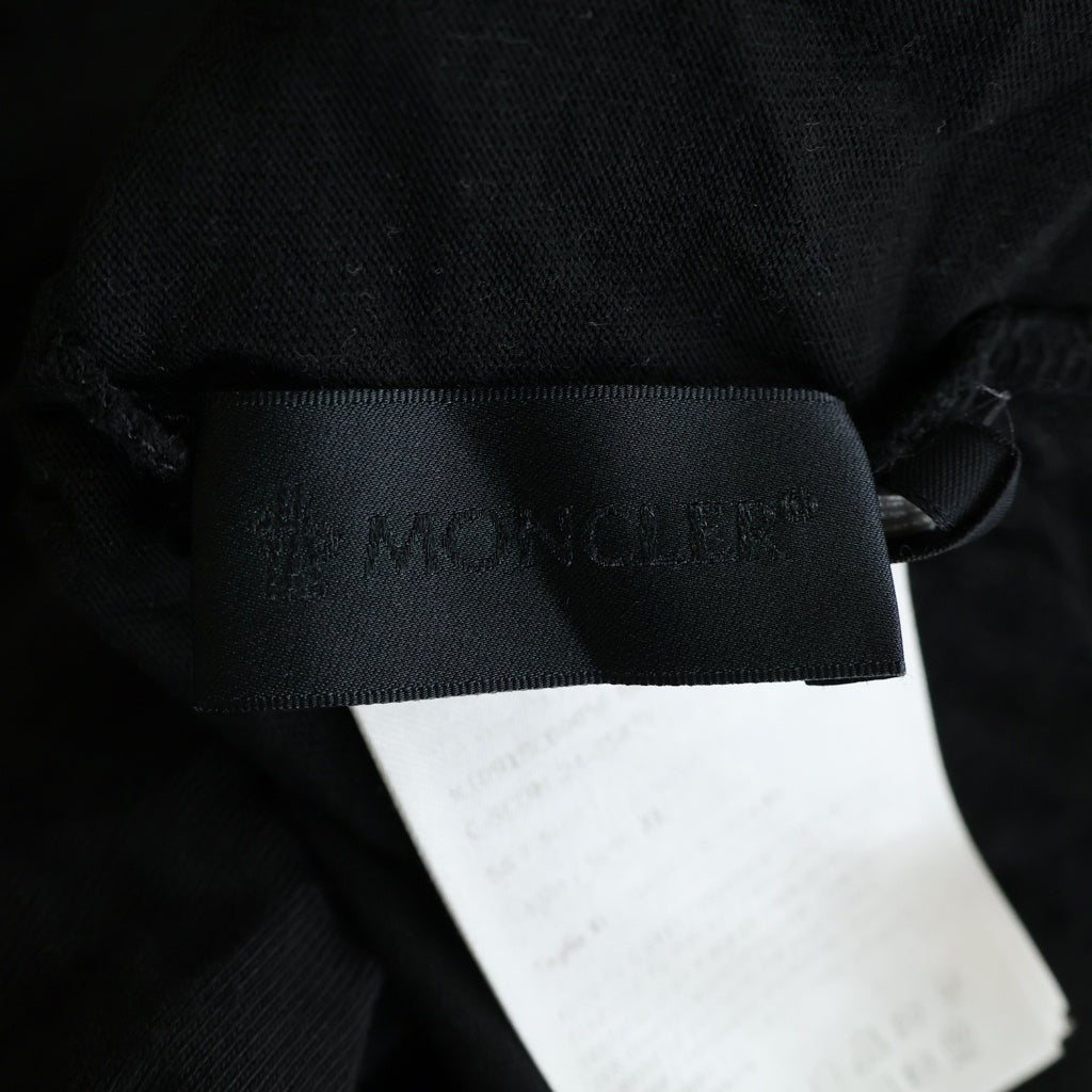 MONCLER(モンクレール) フロントロゴプリント半袖Tシャツ カットソー ブラック