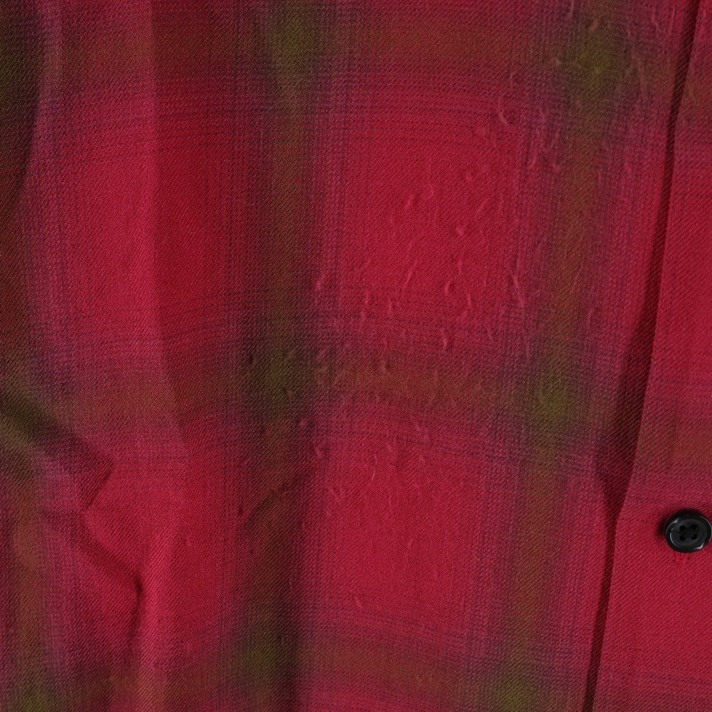 SUPREME(シュプリーム) 26SS Shadow Plaid Rayon Shirt レーヨンチェック長袖シャツ レッド