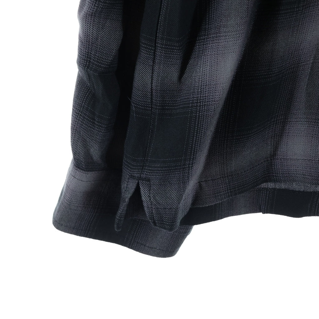 SUPREME(シュプリーム) 26SS Shadow Plaid Rayon Shirt レーヨンチェック長袖シャツ ブラック