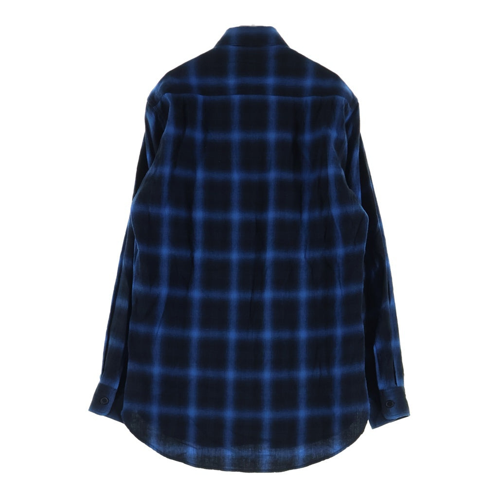 SAINT LAURENT PARIS(サンローランパリ) 15AW オンブレチェック長袖シャツ ウエスタンシャツ ブラック/ブルー