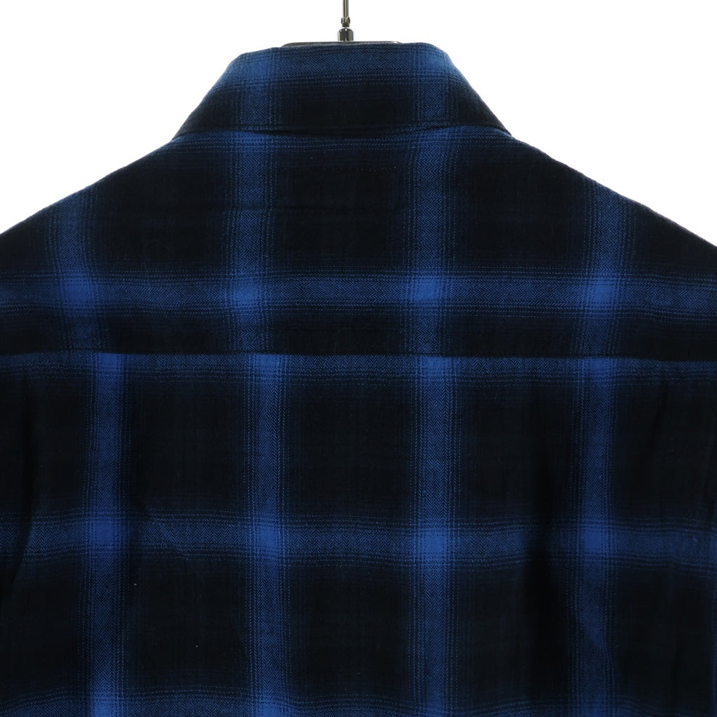 SAINT LAURENT PARIS(サンローランパリ) 15AW オンブレチェック長袖シャツ ウエスタンシャツ ブラック/ブルー