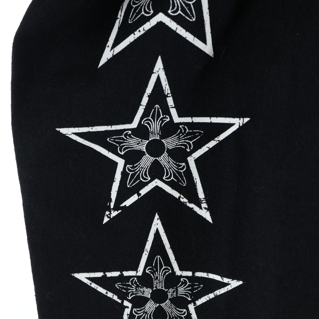 CHROME HEARTS(クロムハーツ) OLD T-BAR STAR LOGO ティーバースタープリントTシャツ カットソー ブラック