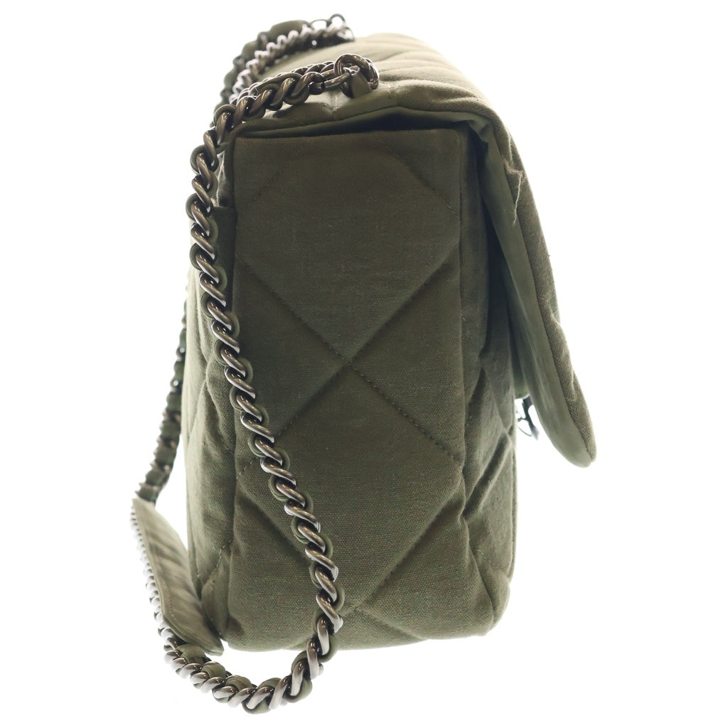READY MADE(レディメイド) BIG CHAIN BAG ビックチェーン キルティングキャンバスバック カーキ