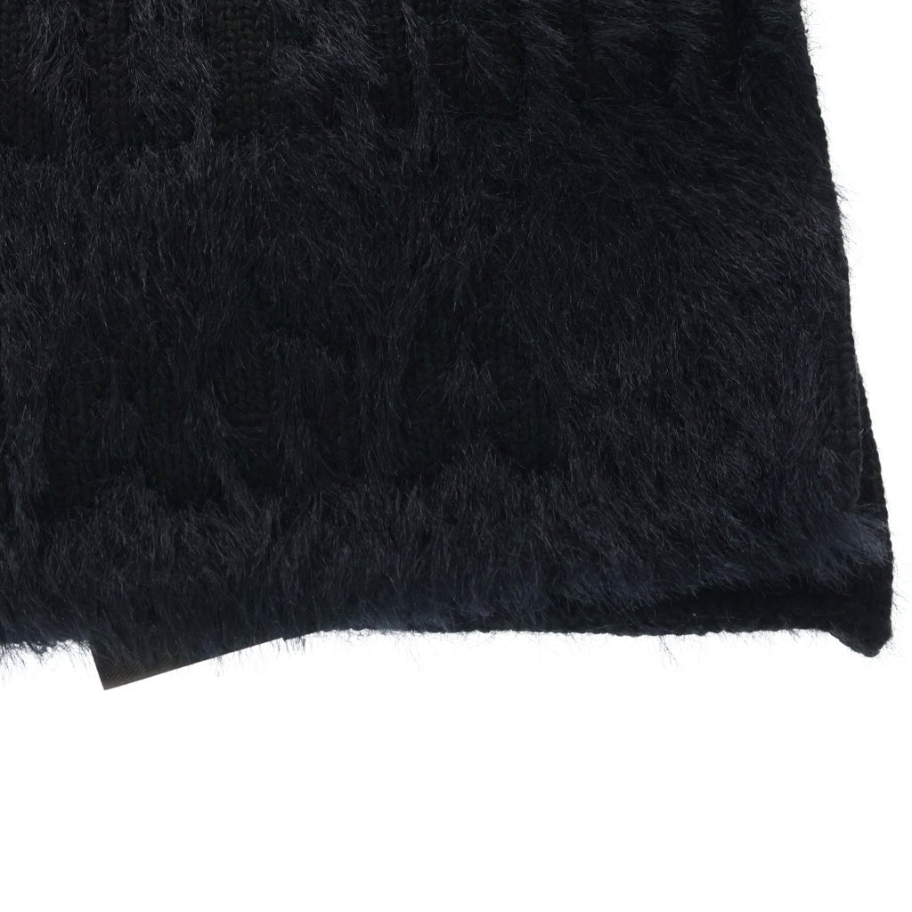 BALENCIAGA(バレンシアガ) MUFFLER ロゴ総柄 ウールマフラー ブラック 769019 T6230