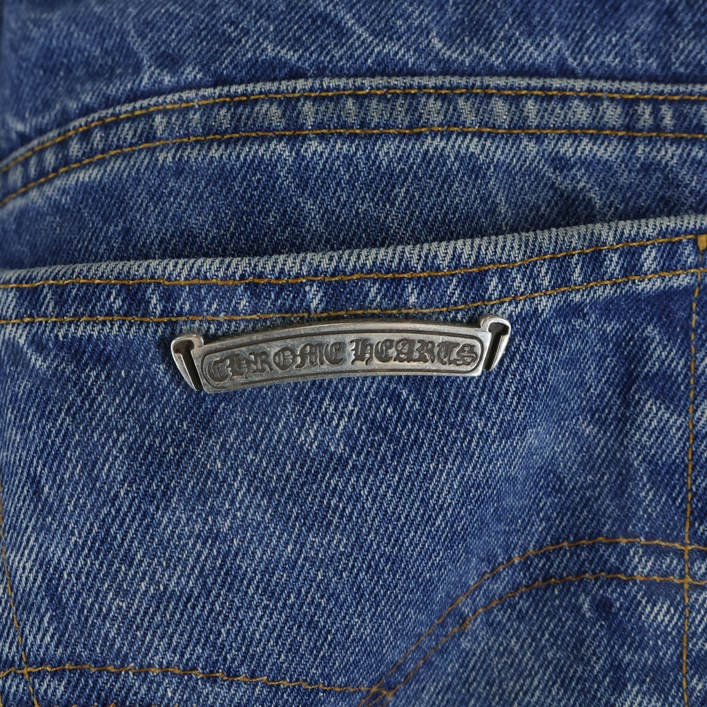 CHROME HEARTS(クロムハーツ) ×LEVI'S STENCIL DENIM 517 ステンシル ペイントデザインクロスパッチ付きデニムパンツ インディゴ