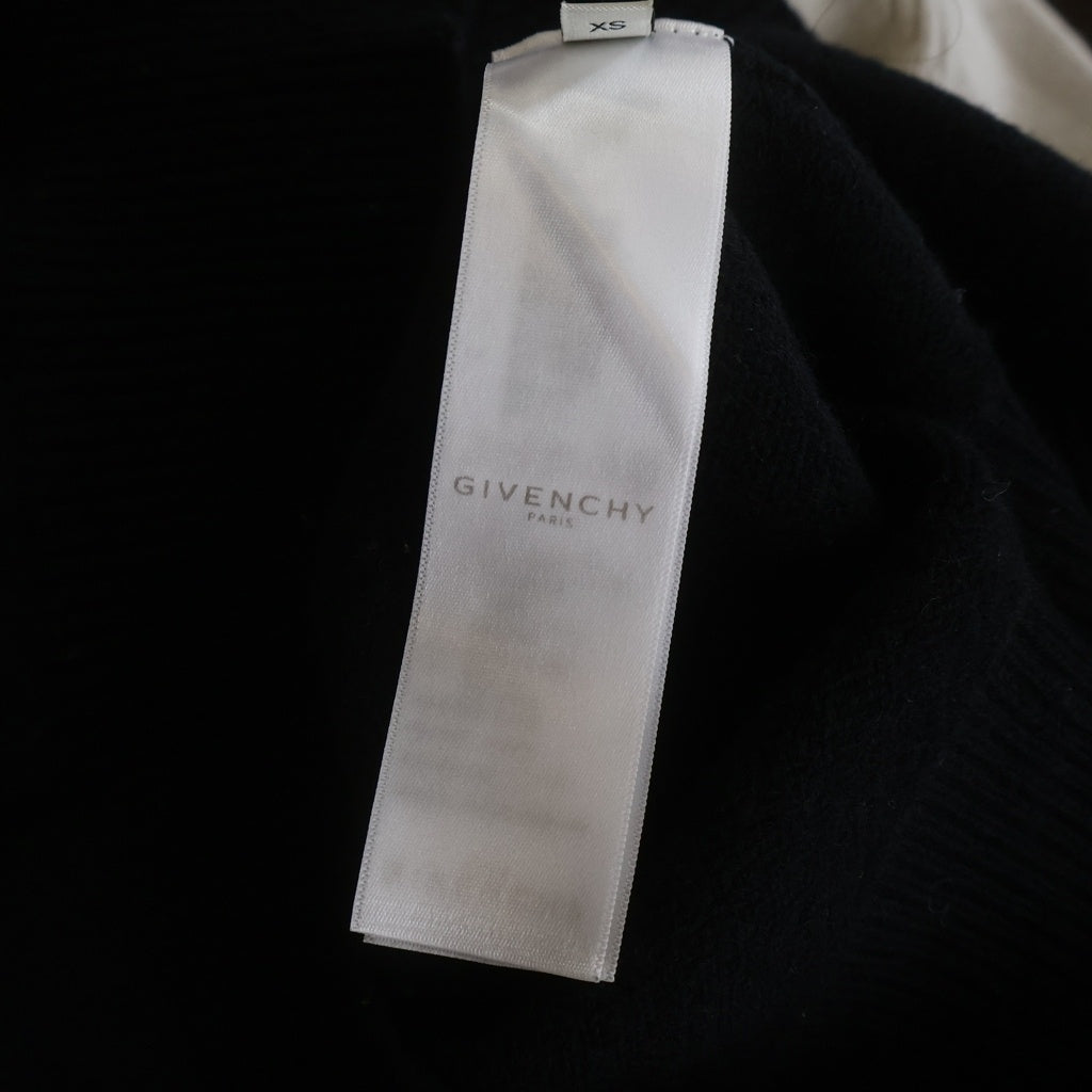 GIVENCHY(ジバンシィ) 23AW フロントロゴ カシミヤニット セーター ホワイト/ブラック BW908N4Z8W レディース