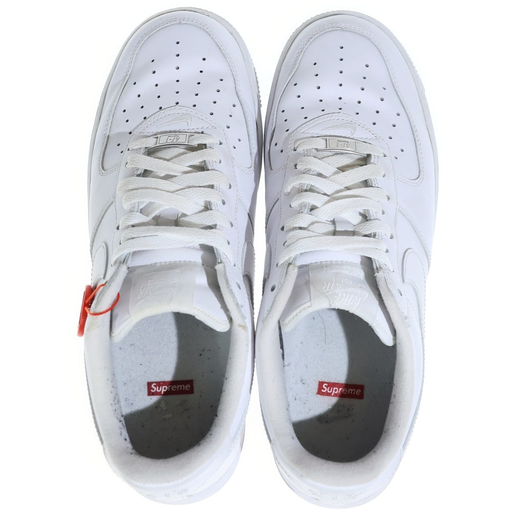 NIKE(ナイキ) ×SUPREME AIR FORCE1 エアフォース1 レザーローカットスニーカー ホワイト US9.5/27.5cm CU9225-100