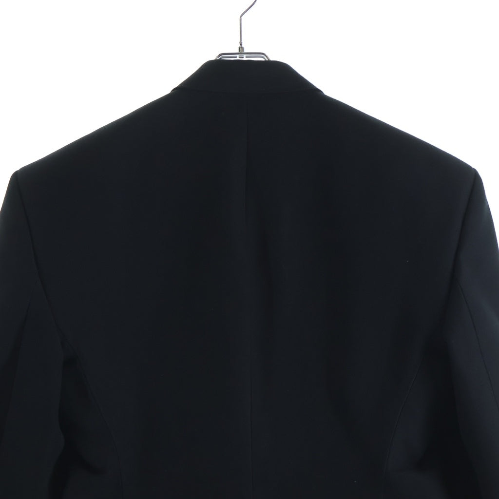 BALENCIAGA(バレンシアガ) ROUND SHOULDER WAISTED HOURGLASS JACKET ラウンドショルダー ウエスト シングルブレスジャケット ブラック 704450 TLT17