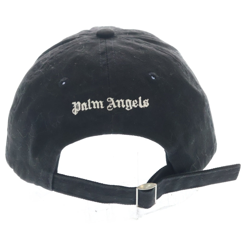 Palm Angels(パームエンジェルス) フロントロゴ刺繍 コットンキャップ ブラック PMLB003C99FAB001