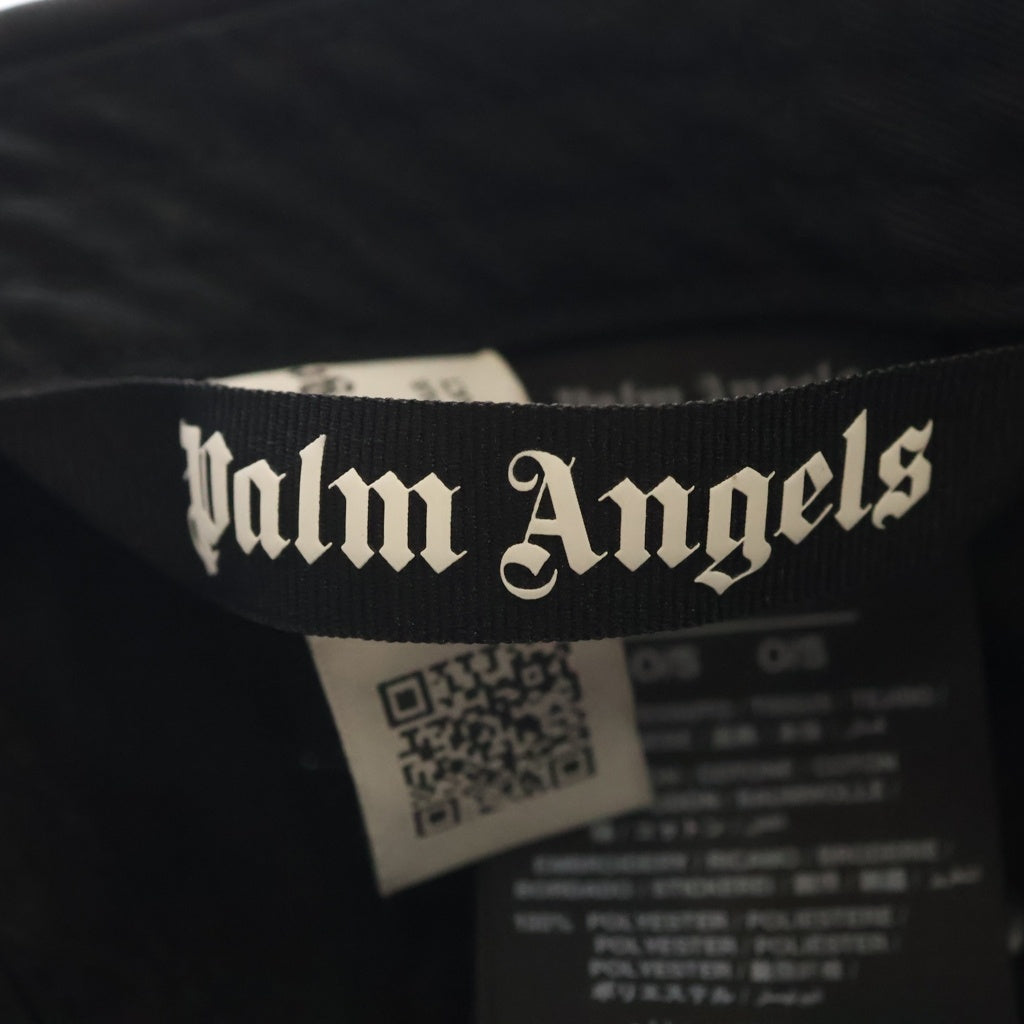 Palm Angels(パームエンジェルス) フロントロゴ刺繍 コットンキャップ ブラック PMLB003C99FAB001