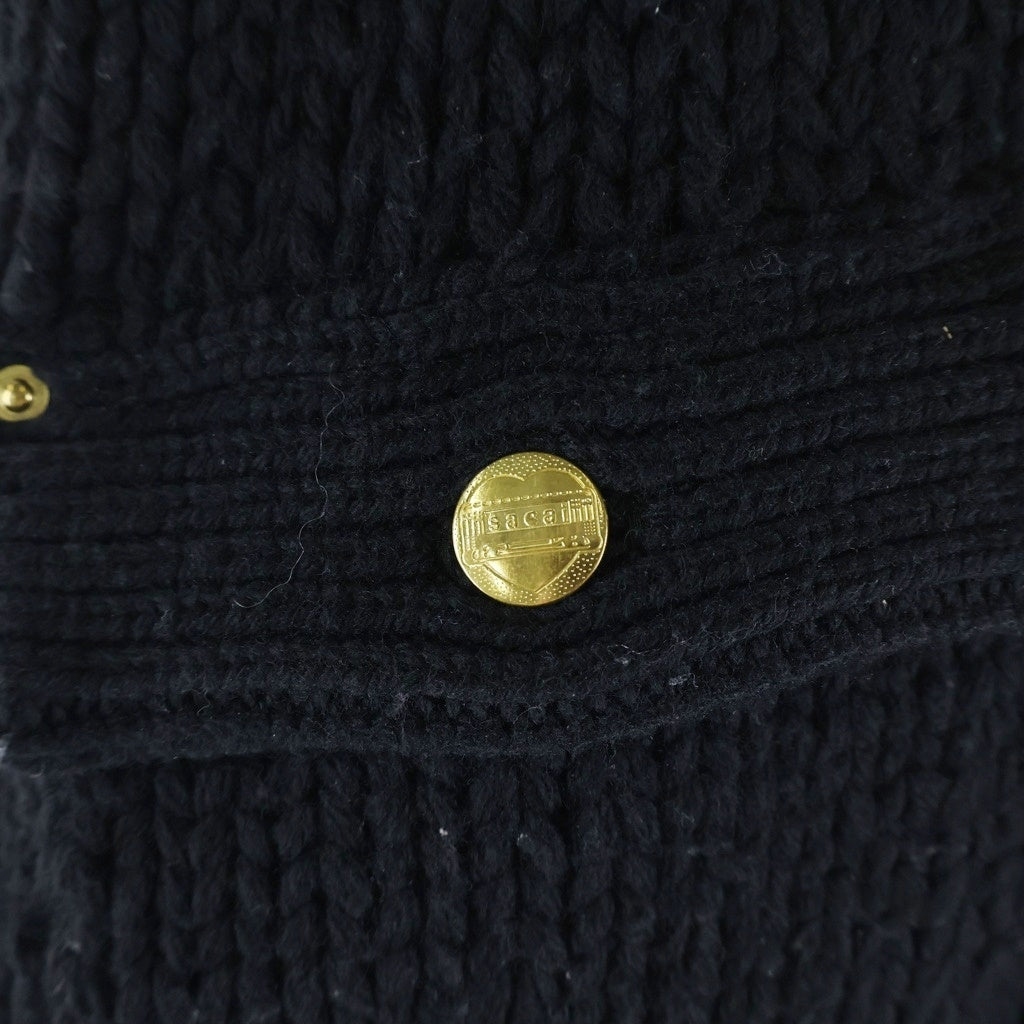 Sacai(サカイ) ×CARHARTT WIP CANVAS × MA-1 JACKET カーハート ボタンアップMA-1ジャケット ブラック 23-03111M