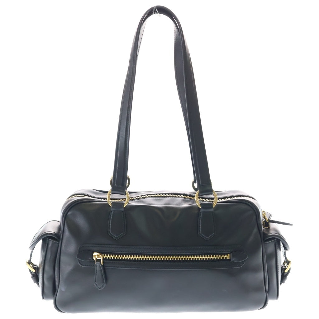 miumiu(ミュウミュウ) ナッパレザー トップハンドルバッグ ブラック GD金具 レディース