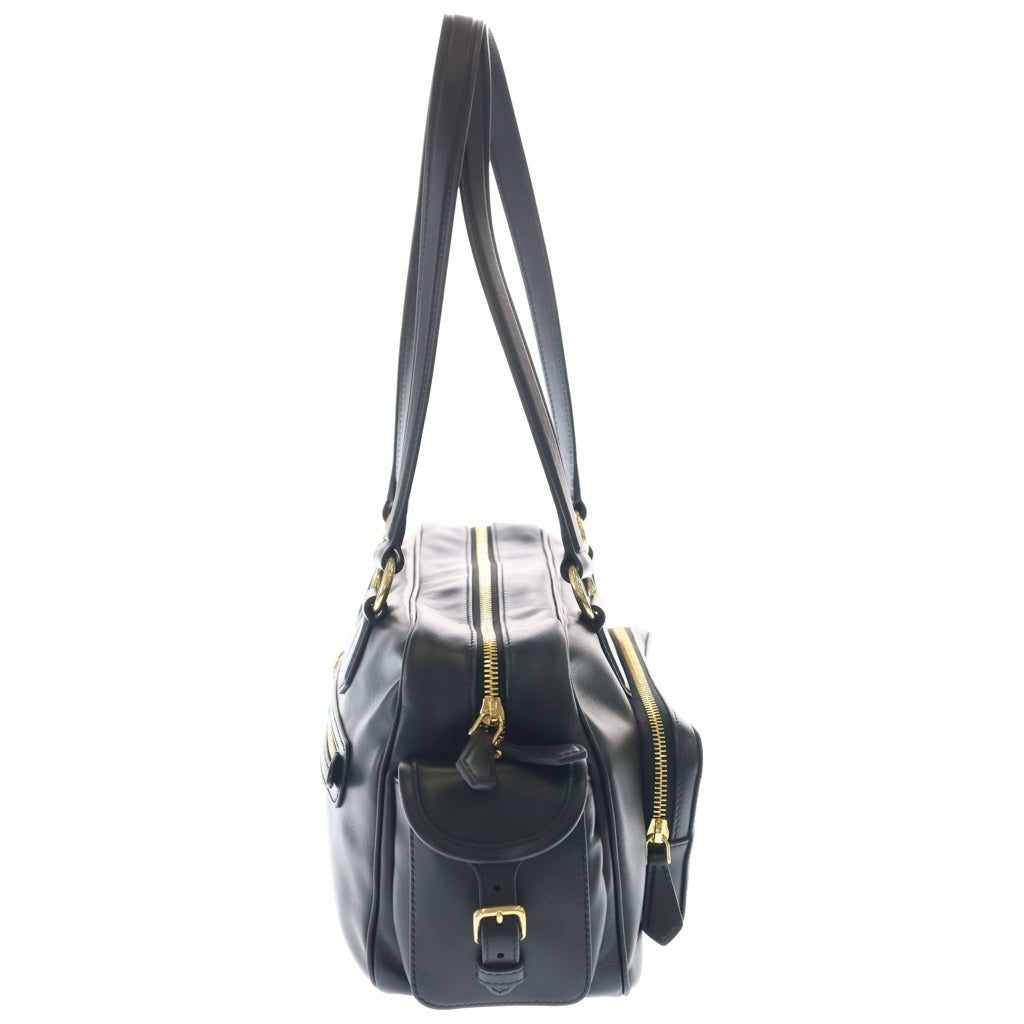 miumiu(ミュウミュウ) ナッパレザー トップハンドルバッグ ブラック GD金具 レディース