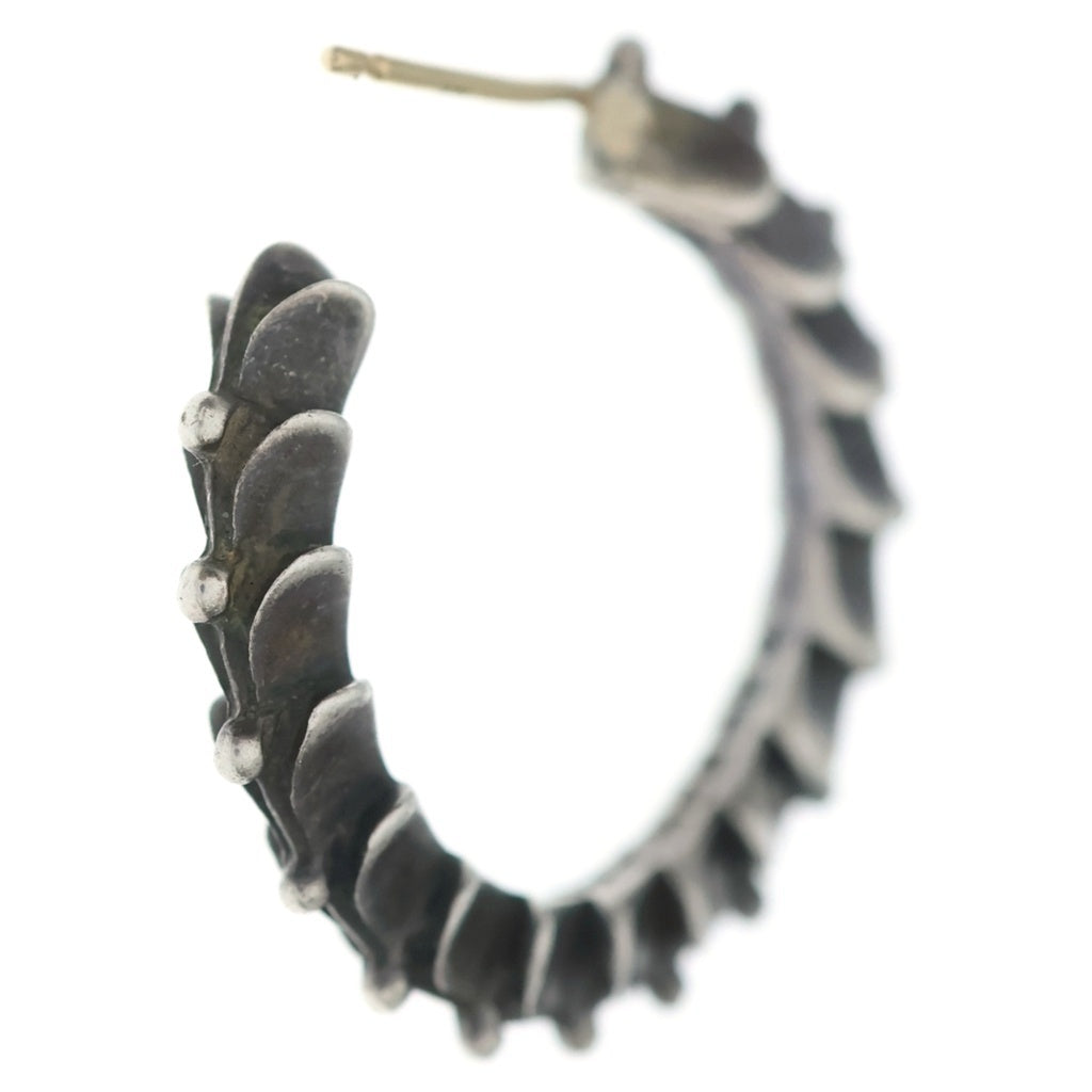 CHROME HEARTS(クロムハーツ) HOOP CRSSTAL クロステイル フープピアス シルバー