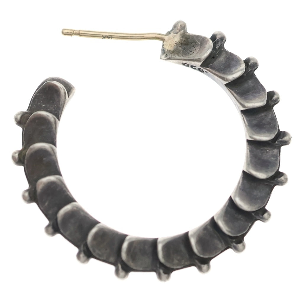 CHROME HEARTS(クロムハーツ) HOOP CRSSTAL クロステイル フープピアス シルバー