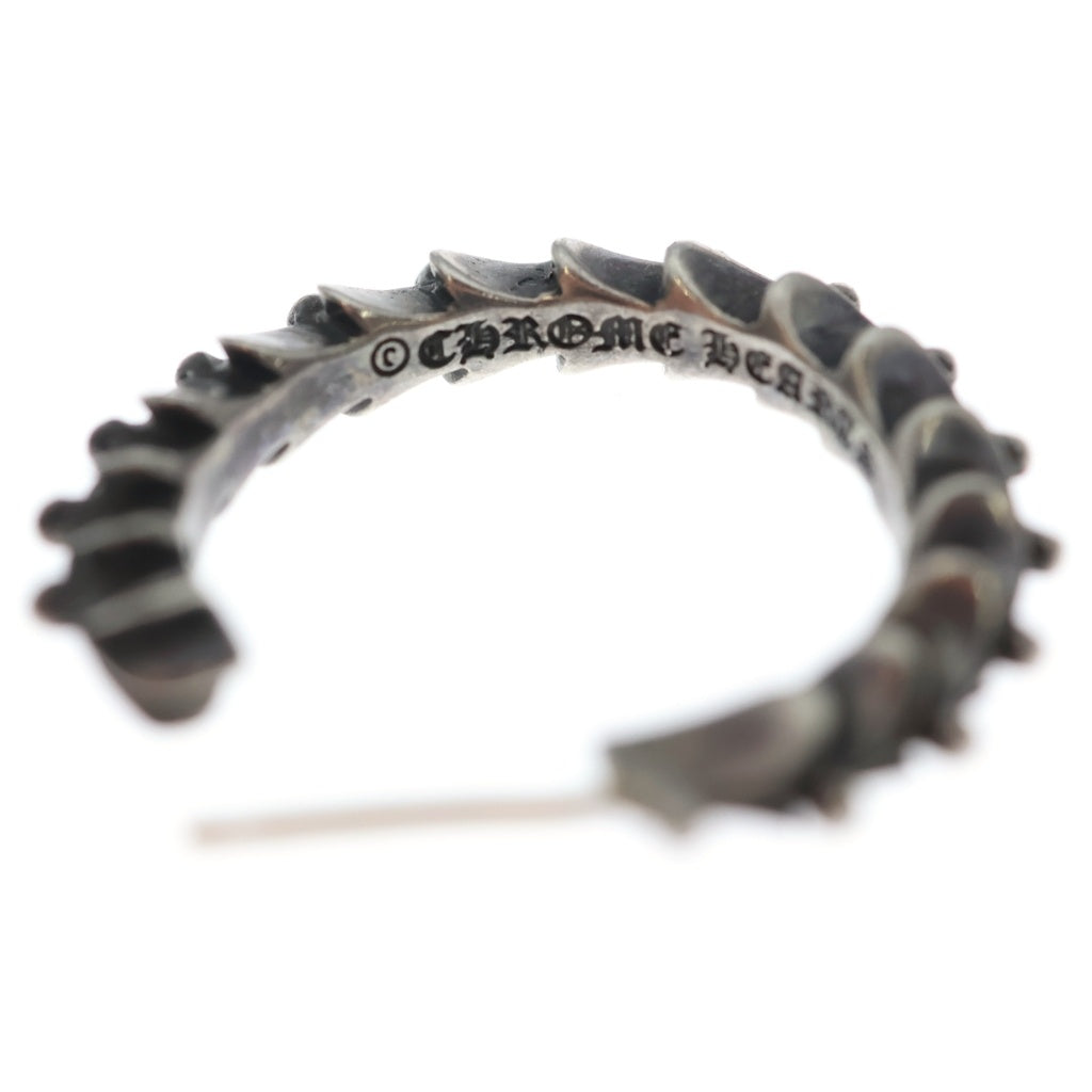 CHROME HEARTS(クロムハーツ) HOOP CRSSTAL クロステイル フープピアス シルバー