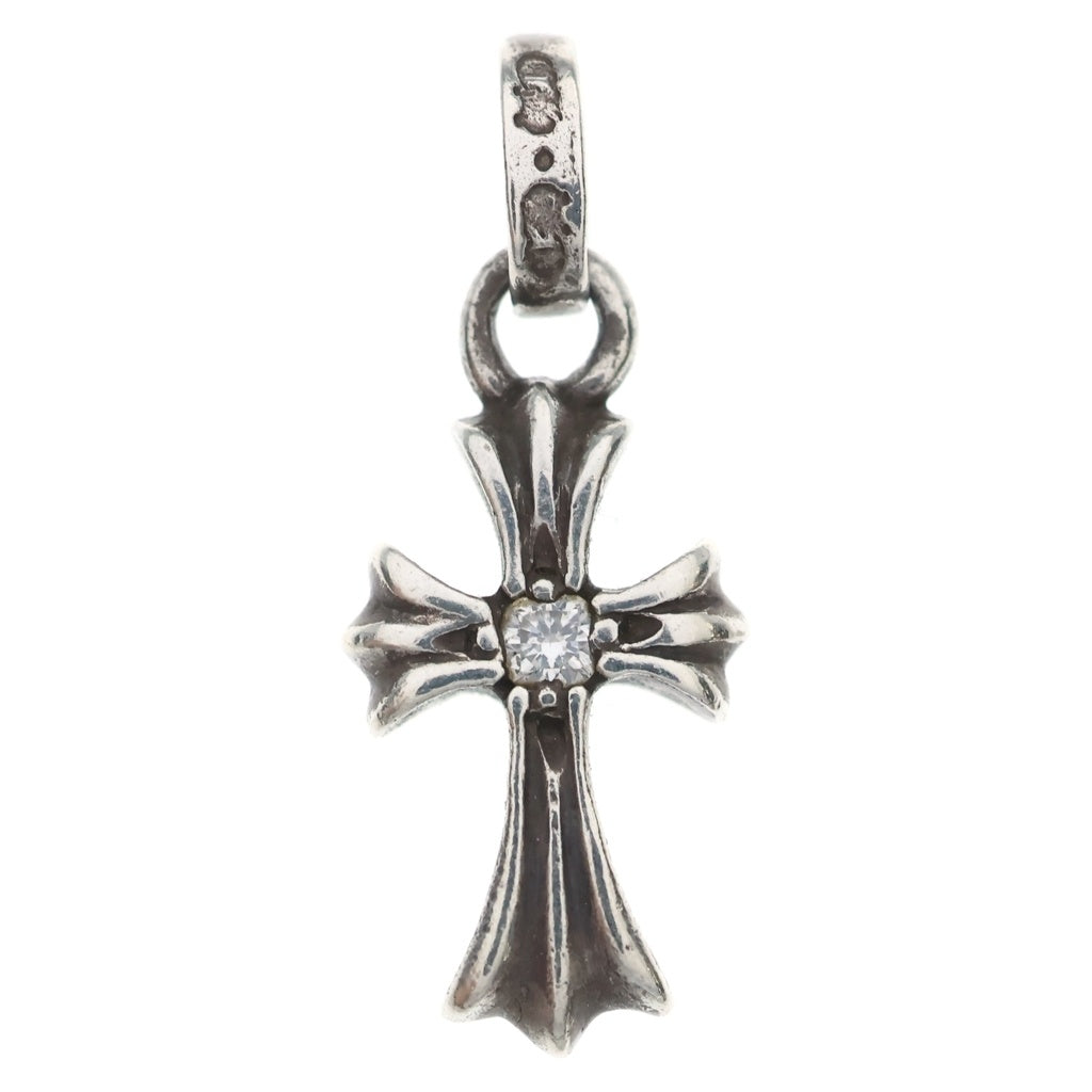 CHROME HEARTS(クロムハーツ) CRS BBYFAT DMND ベイビーファットクロス 両面1ダイヤ ペンダントトップ シルバー BCA238