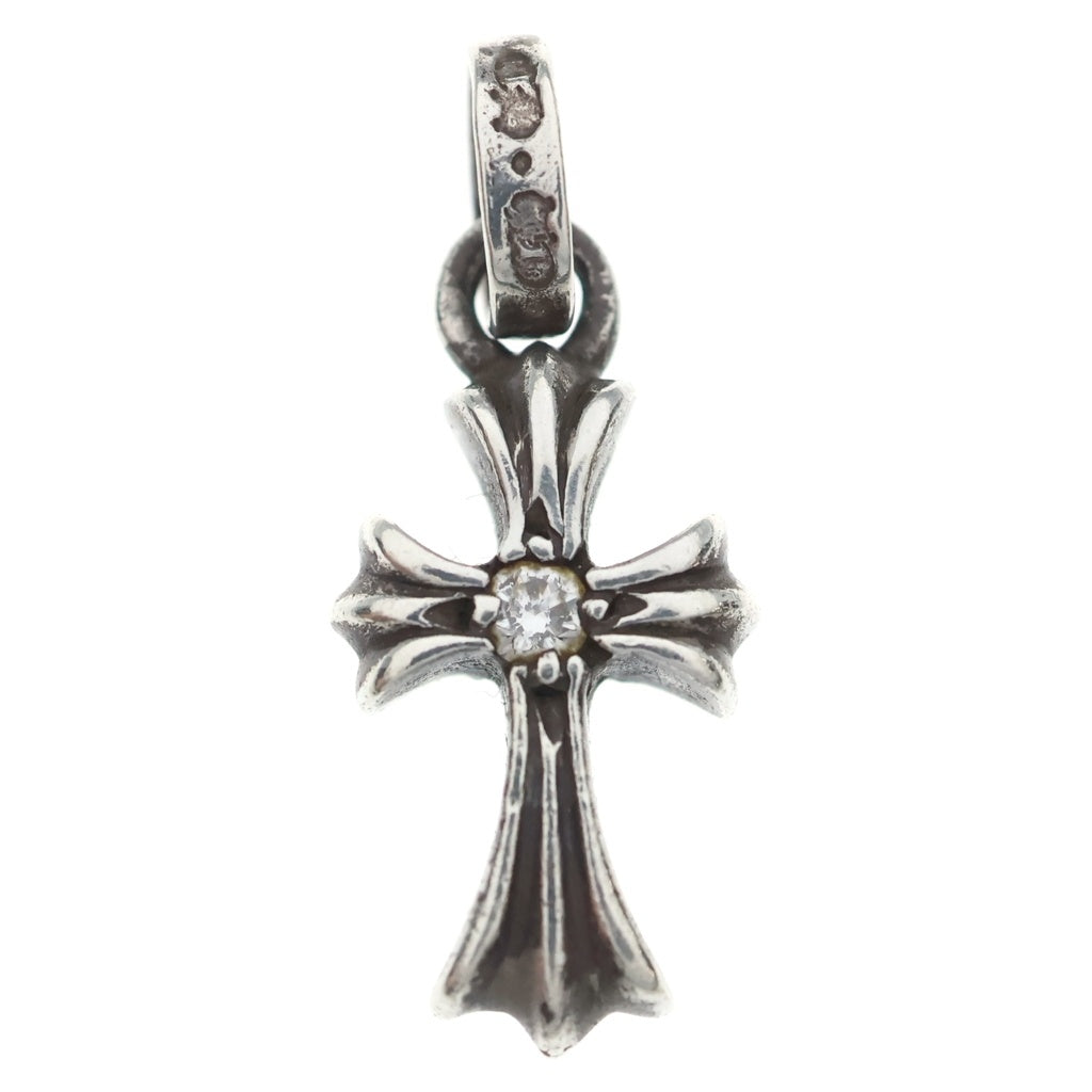 CHROME HEARTS(クロムハーツ) CRS BBYFAT DMND ベイビーファットクロス 両面1ダイヤ ペンダントトップ シルバー BCA238