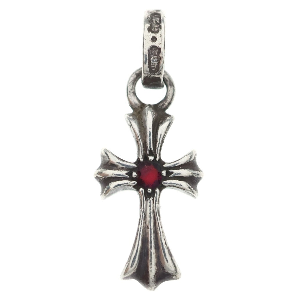 CHROME HEARTS(クロムハーツ) CRS BBYFAT P RBY ベイビーファットクロス 両面1ルビー ペンダントトップ シルバー