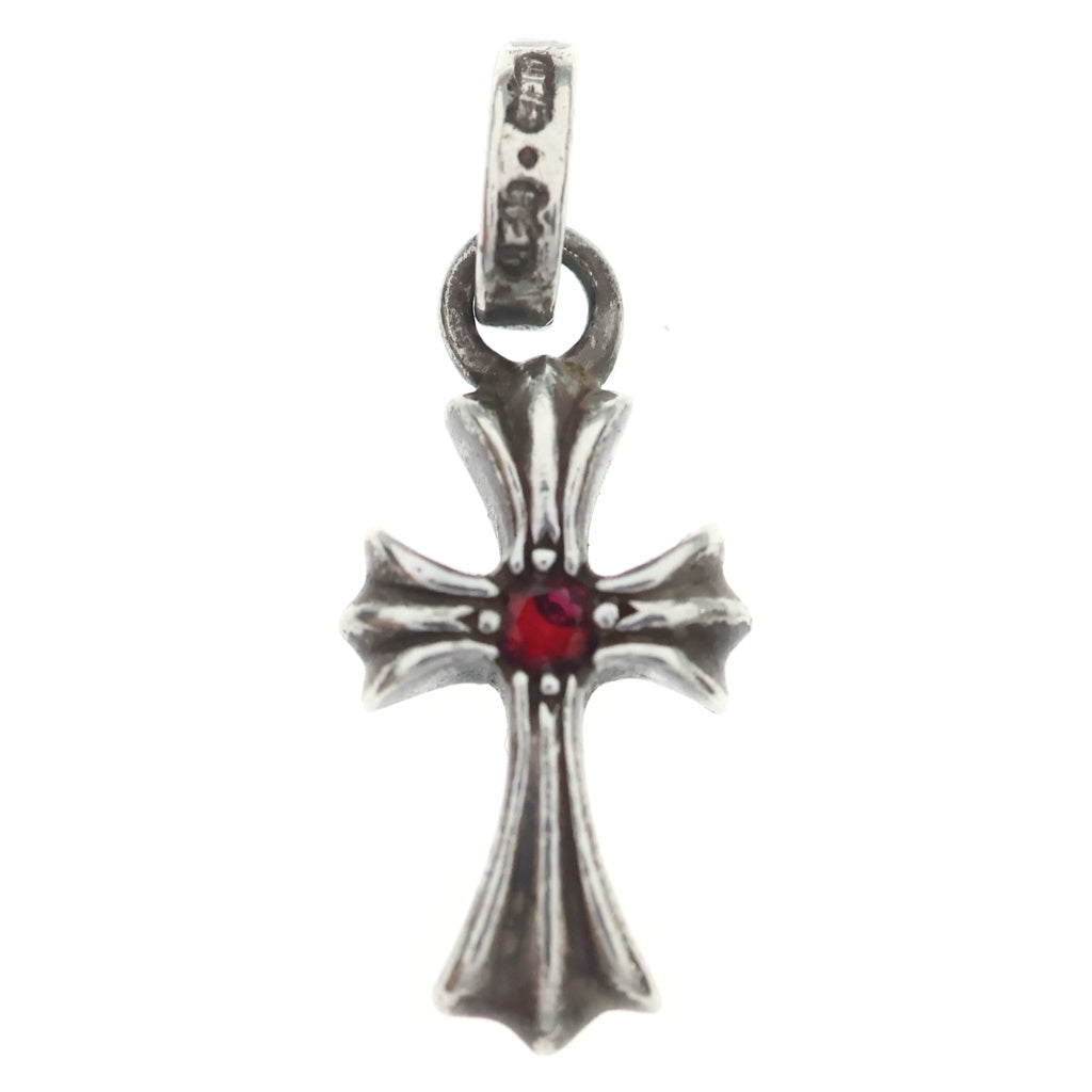 CHROME HEARTS(クロムハーツ) CRS BBYFAT P RBY ベイビーファットクロス 両面1ルビー ペンダントトップ シルバー