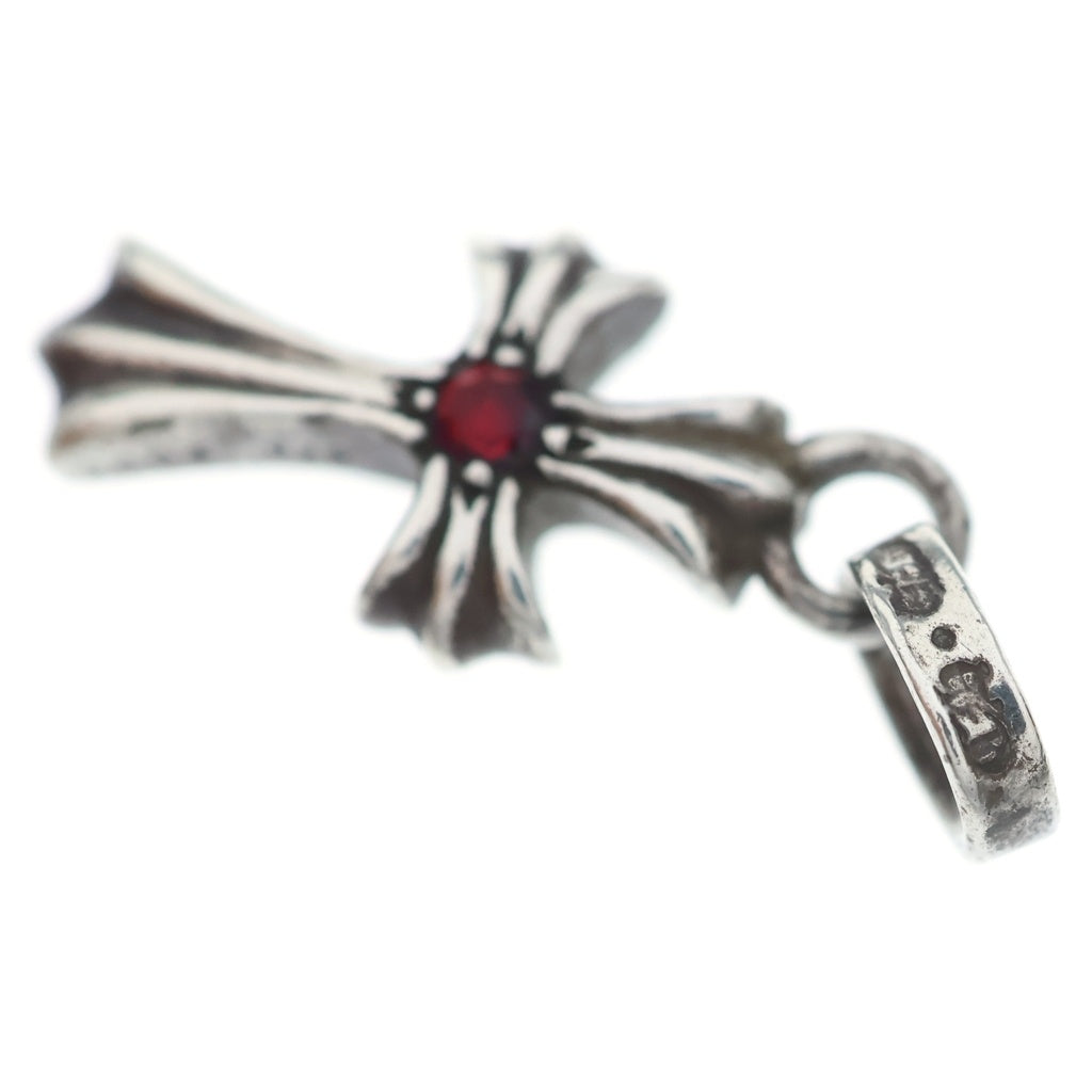 CHROME HEARTS(クロムハーツ) CRS BBYFAT P RBY ベイビーファットクロス 両面1ルビー ペンダントトップ シルバー
