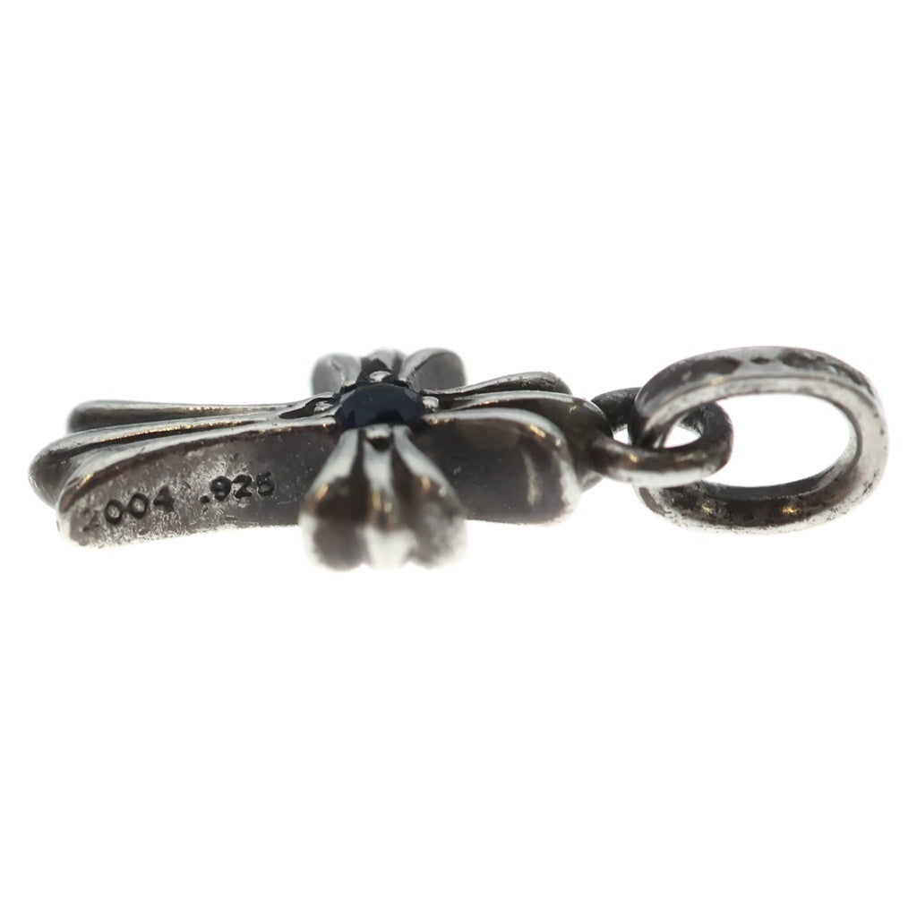 CHROME HEARTS(クロムハーツ) CRS BBYFAT P SAP ベイビーファットクロス 両面1サファイア ペンダントトップ シルバー