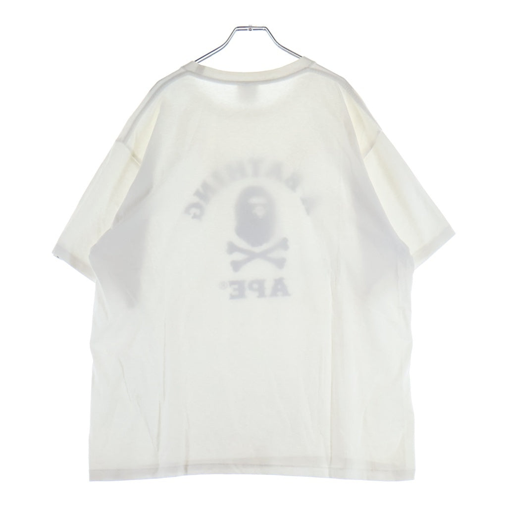 A BATHING APE(アベイシングエイプ) CROSSBONE COLLEGE TEE クロスボーン カレッジ 半袖Tシャツ カットソー ホワイト