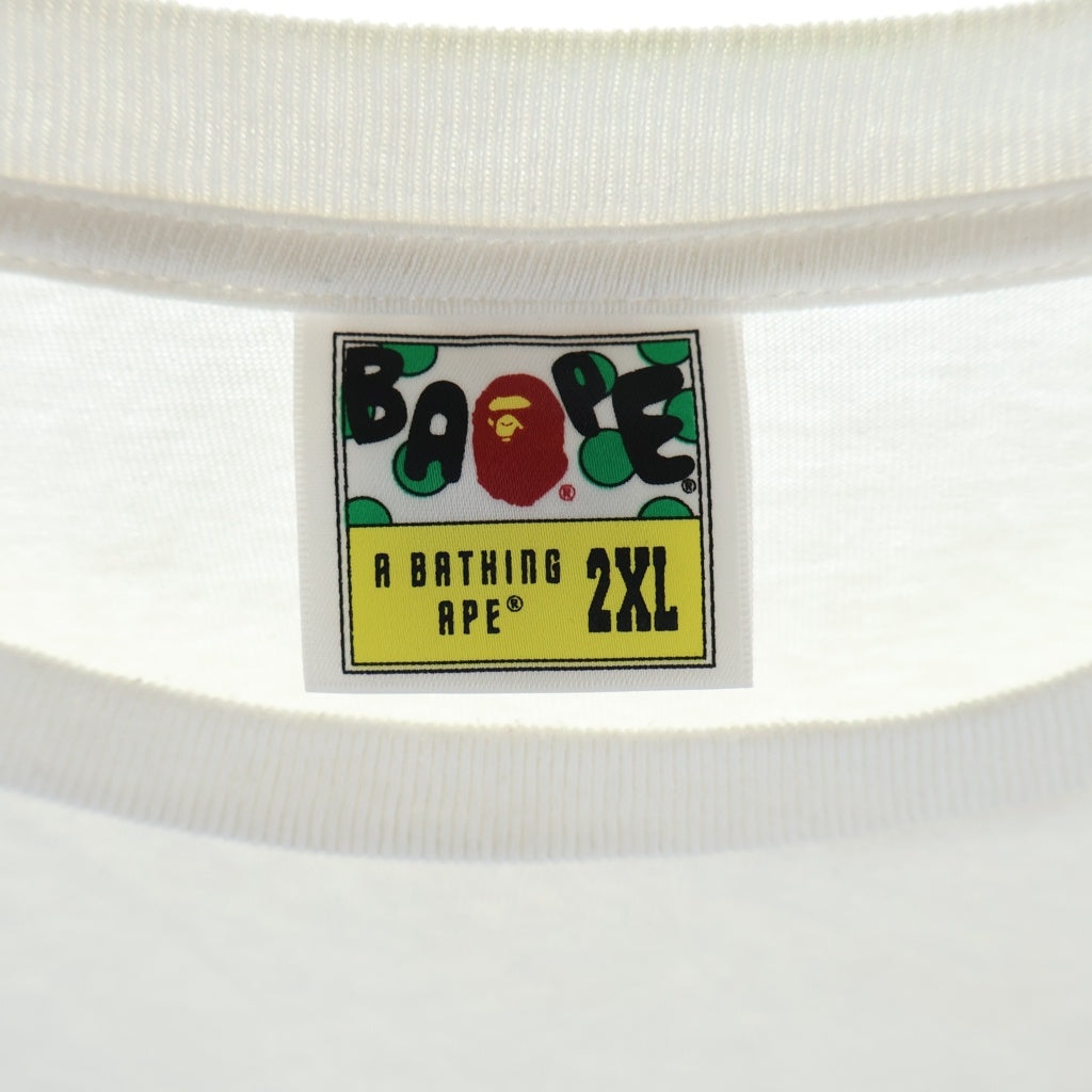 A BATHING APE(アベイシングエイプ) CROSSBONE COLLEGE TEE クロスボーン カレッジ 半袖Tシャツ カットソー ホワイト