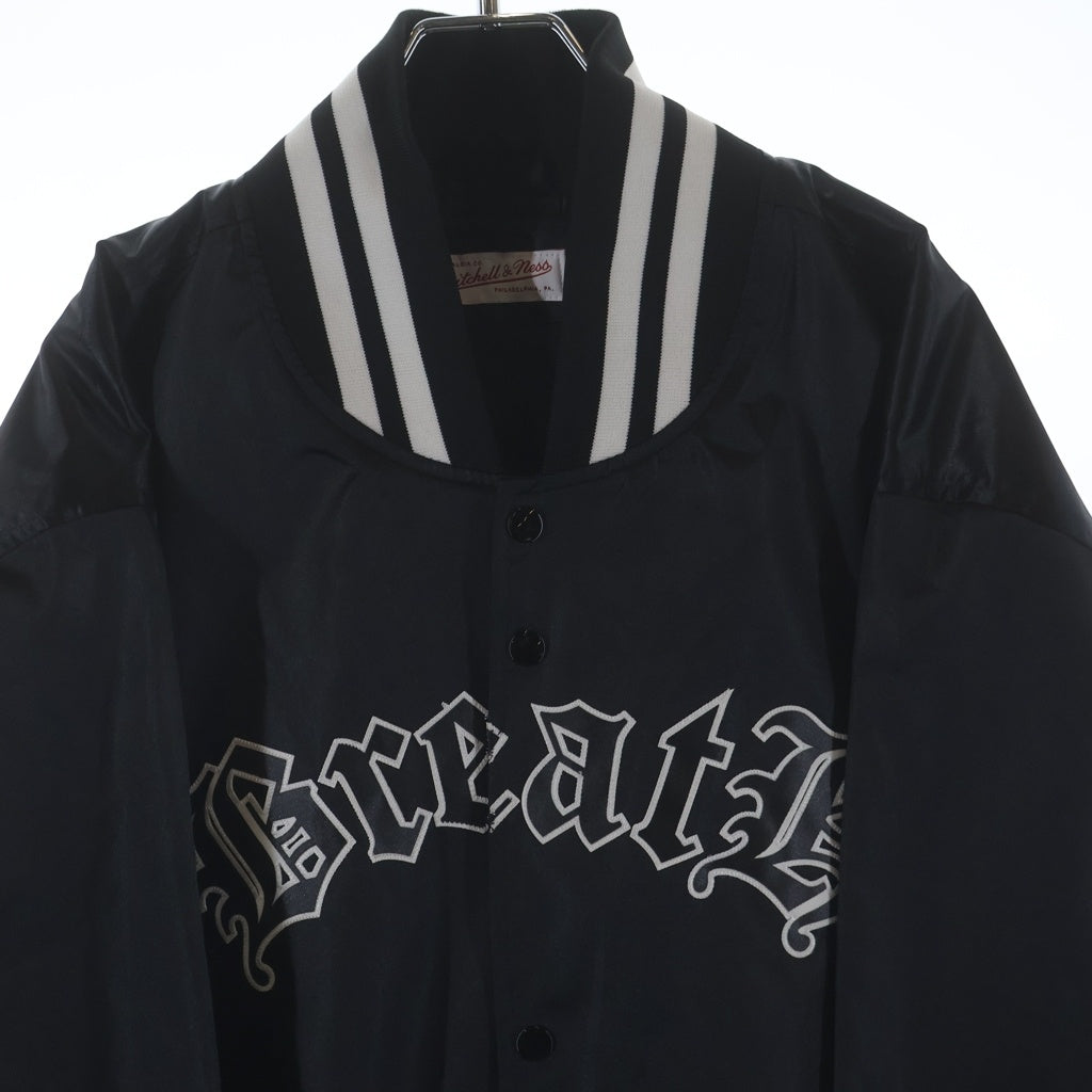 BREATH(ブレス) LOGO SATIN JACKET ロゴ サテン ジャケット ブラック 23WO-MNBR-AW06