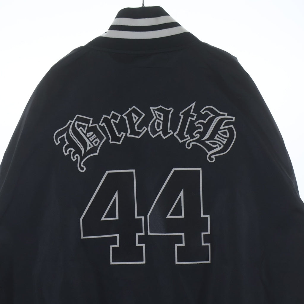 BREATH(ブレス) LOGO SATIN JACKET ロゴ サテン ジャケット ブラック 23WO-MNBR-AW06