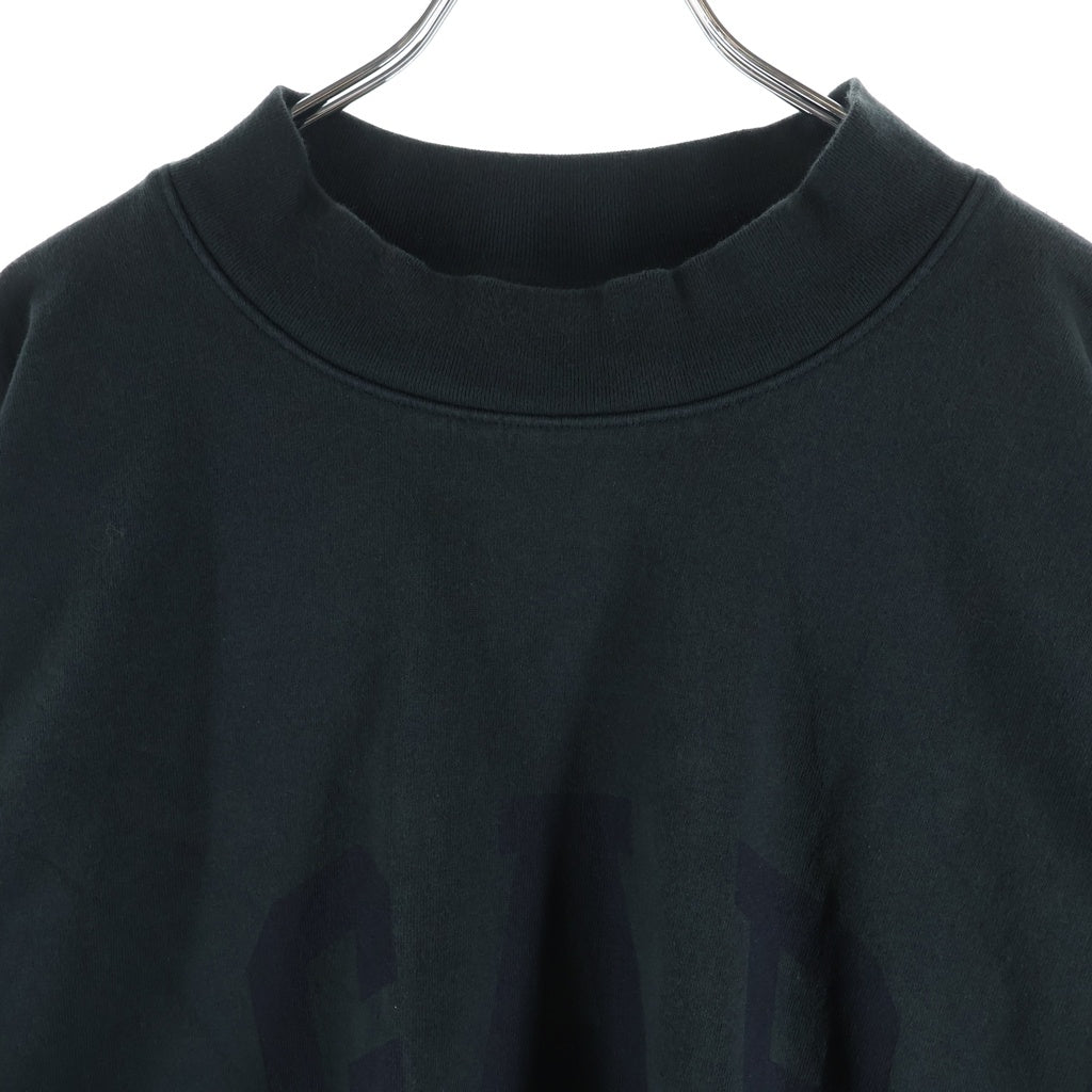 Yeezy Gap Engineered by Balenciaga(イージー ギャップ エンジニアードバイ バレンシアガ) CROP DOVE NO SEAM TEE ドーヴプリント オーバーサイズクロップド半袖Tシャツ ブラック カットソー