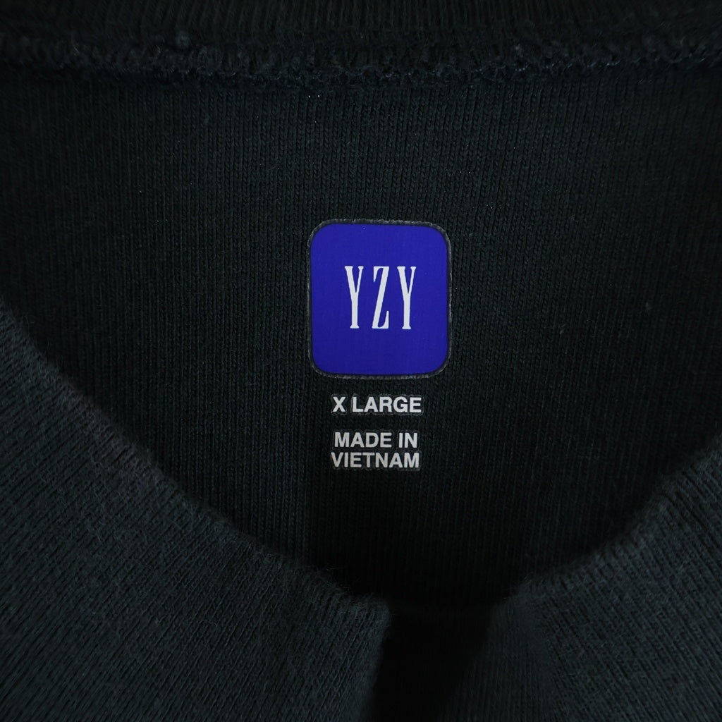 Yeezy Gap Engineered by Balenciaga(イージー ギャップ エンジニアードバイ バレンシアガ) CROP DOVE NO SEAM TEE ドーヴプリント オーバーサイズクロップド半袖Tシャツ ブラック カットソー