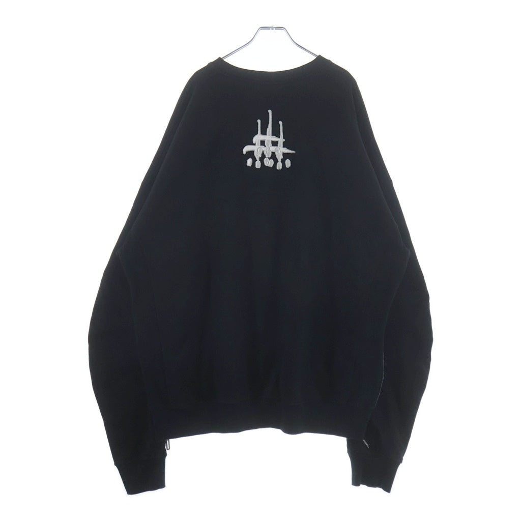 cvtvlist(カタリスト) アーチロゴ バックロゴ刺繍 サイドジップ クルーネックスウェットトレーナー 2401010301