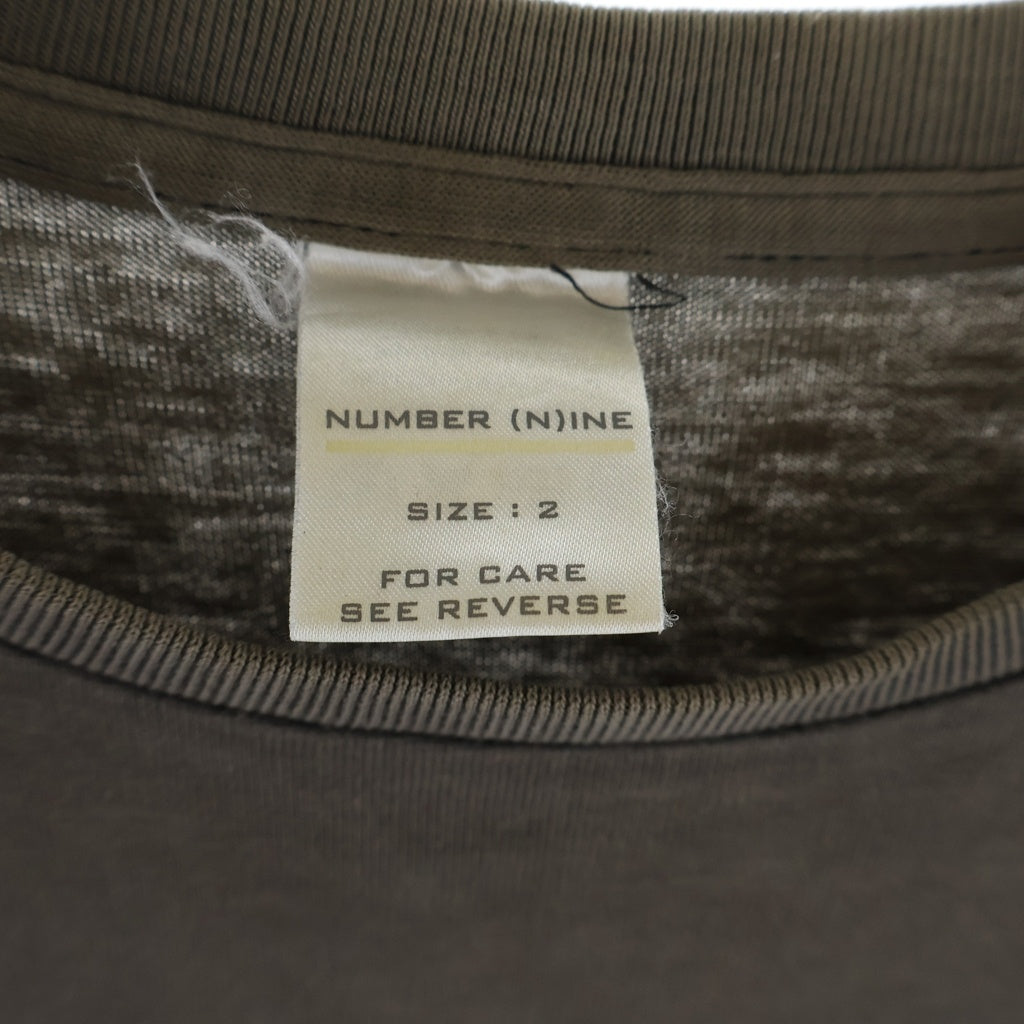NUMBER (N)INE(ナンバーナイン) 01AW STANDARD期 EMBLEM TEE スタンダード期 エンブレム 半袖Tシャツ ブラウン