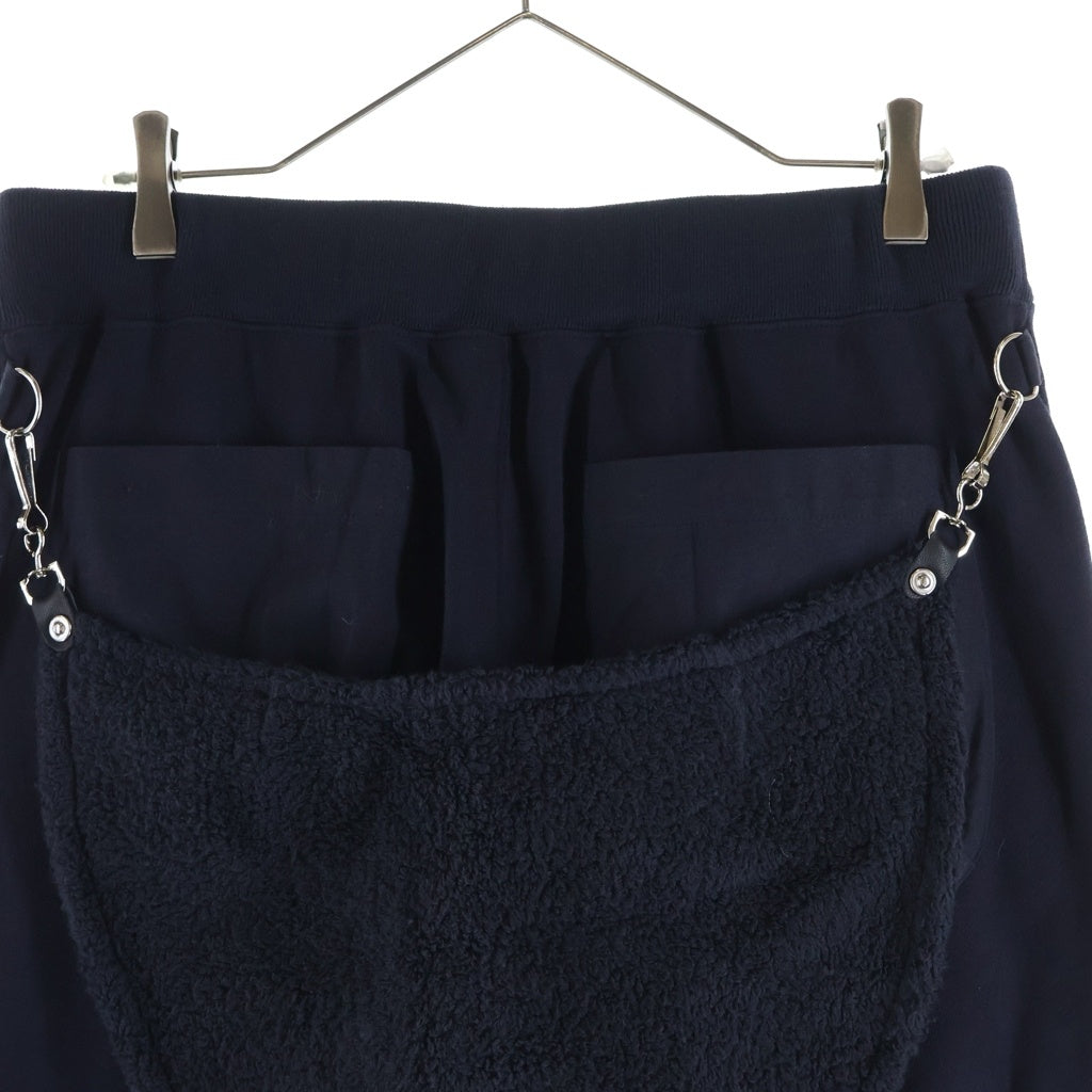 UNDERCOVER(アンダーカバー) 25AW パイルバムフラップ付裏起毛ストラップパンツ スウェットパンツ ブラック
