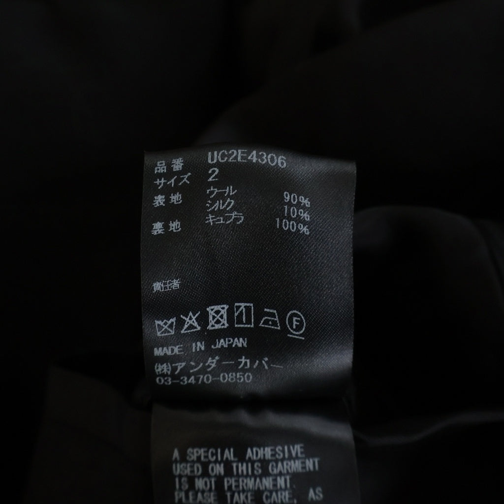 UNDERCOVER(アンダーカバー) インサイドアウトデザイン ウールコート テーラードコート ブラック