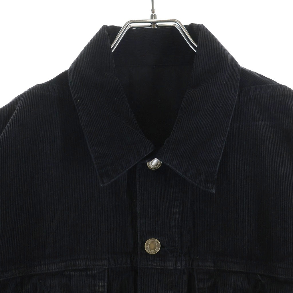 UNDERCOVER(アンダーカバー) 25AW 後JQ切替硫化コーデュロイジャケット ブラック