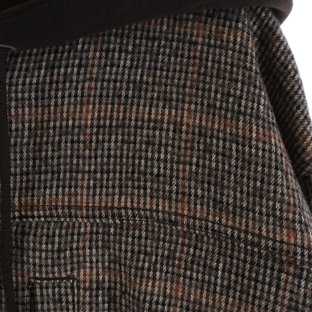 UNDERCOVER(アンダーカバー) 25AW フード付き ウールネルシャツ ブラウン UP2E4407-1