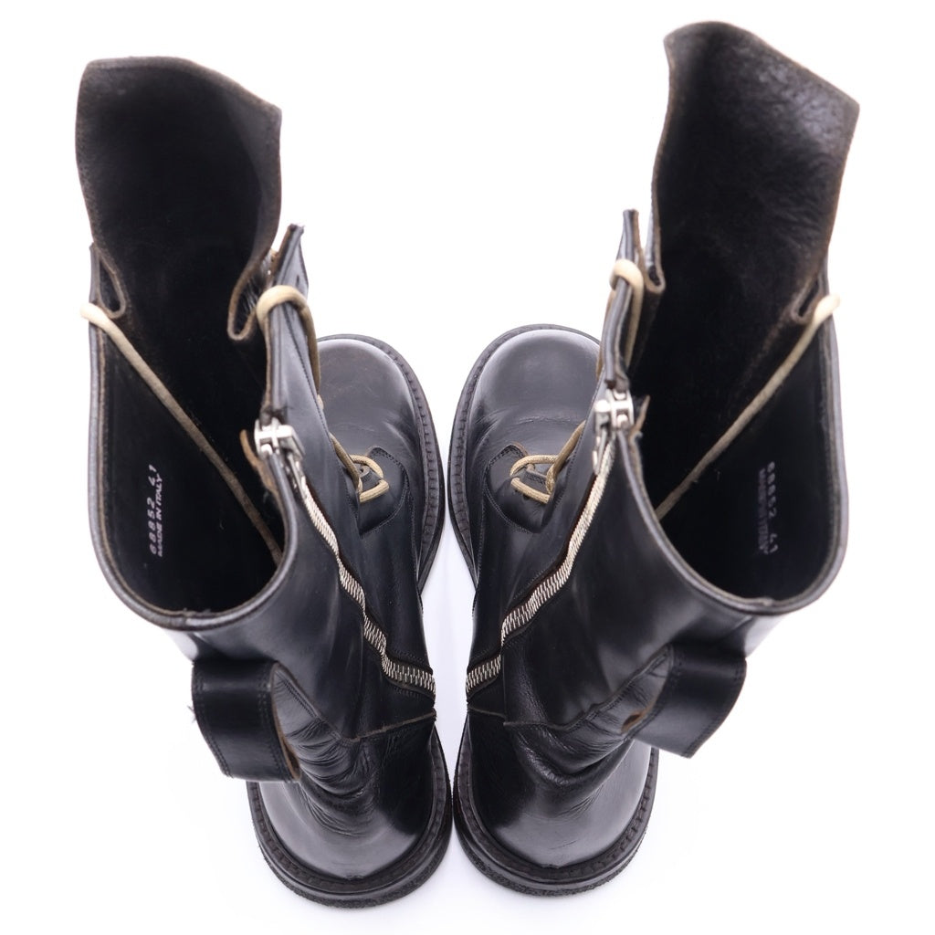 Rick Owens(リックオウエンス) RUNWAY ARMY LACE UP BOOTS ランウェイアーミー レースアップブーツ レザーブーツ ブラック