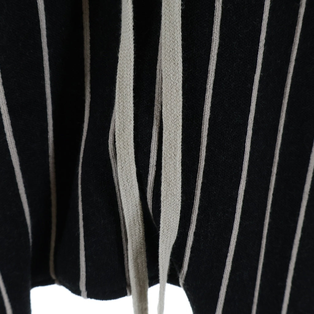 Rick Owens(リックオウエンス) 21AW ウールストライプサルエルパンツ ブラック/ホワイト RU02A5696-KSTGM
